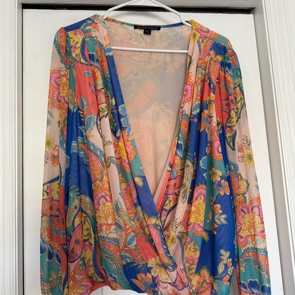 Boston Proper Multicolor Floral Blouse - Picture 4 of 10